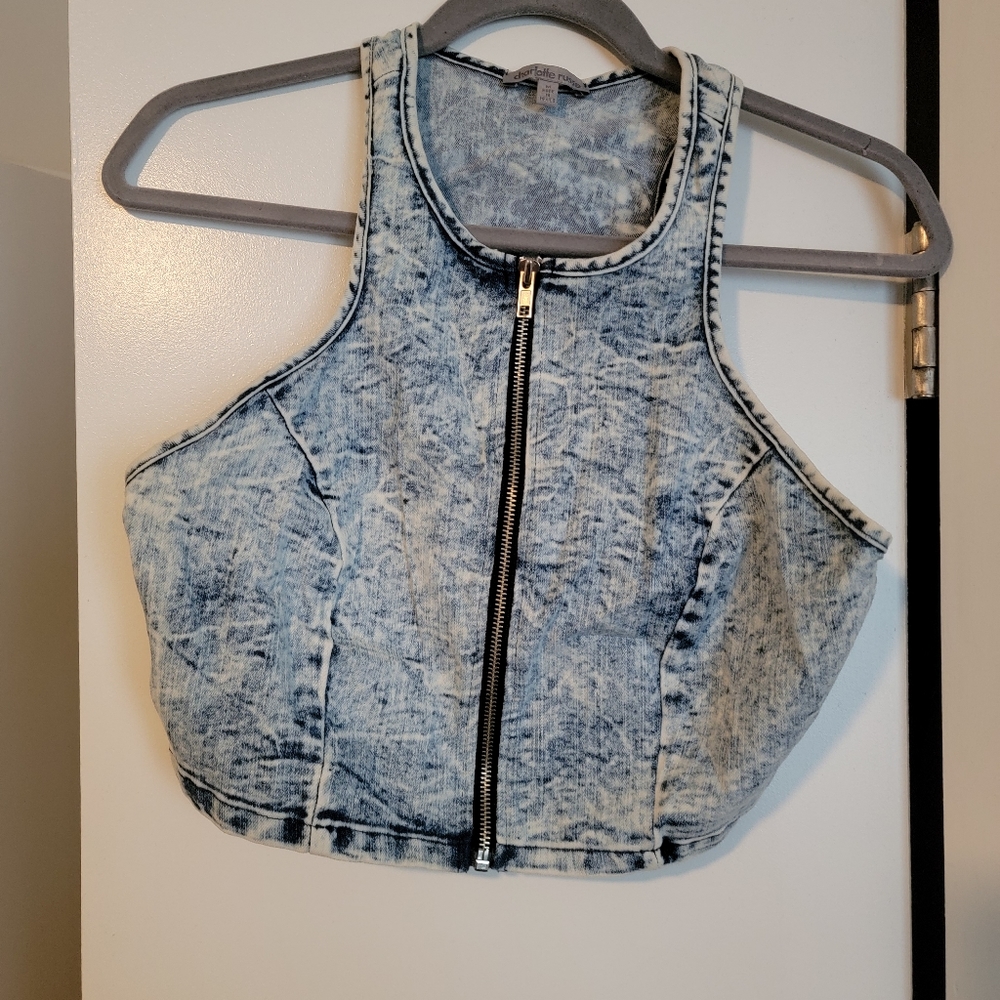 Denim crop